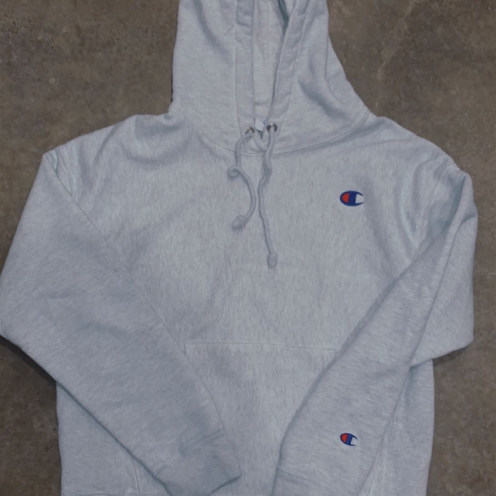 Champion heather grey hoodie! size medium